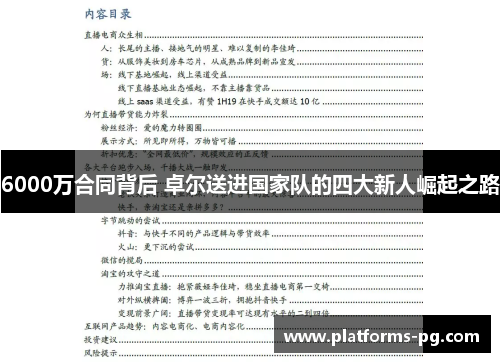 6000万合同背后 卓尔送进国家队的四大新人崛起之路