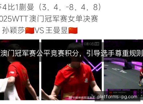 澳门冠军赛公平竞赛积分,引导选手尊重规则 澳门冠军赛公平竞赛积分,引导选手尊重规则